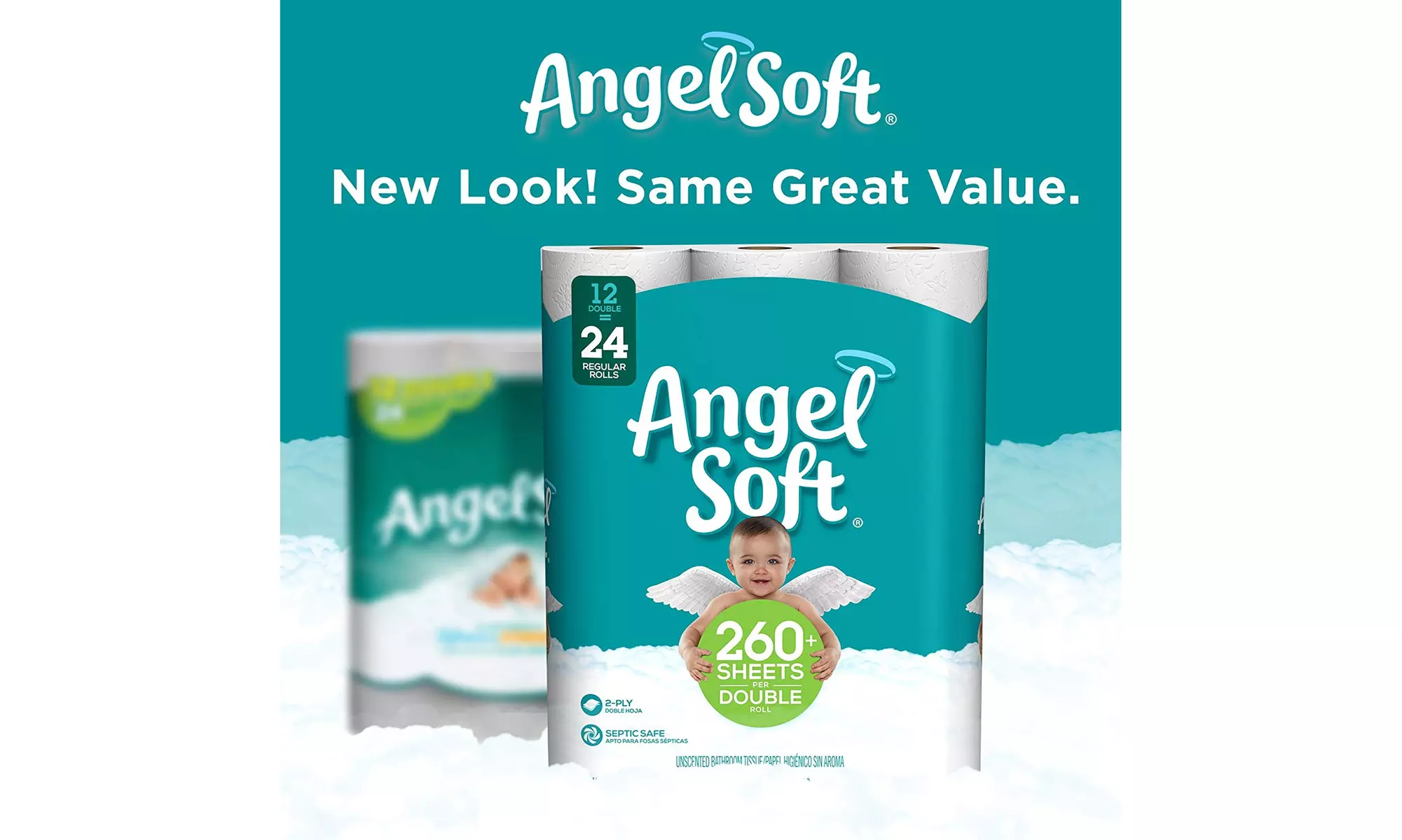 Angel soft bath tissue, 48 double rolls toilet paper - Second Medium