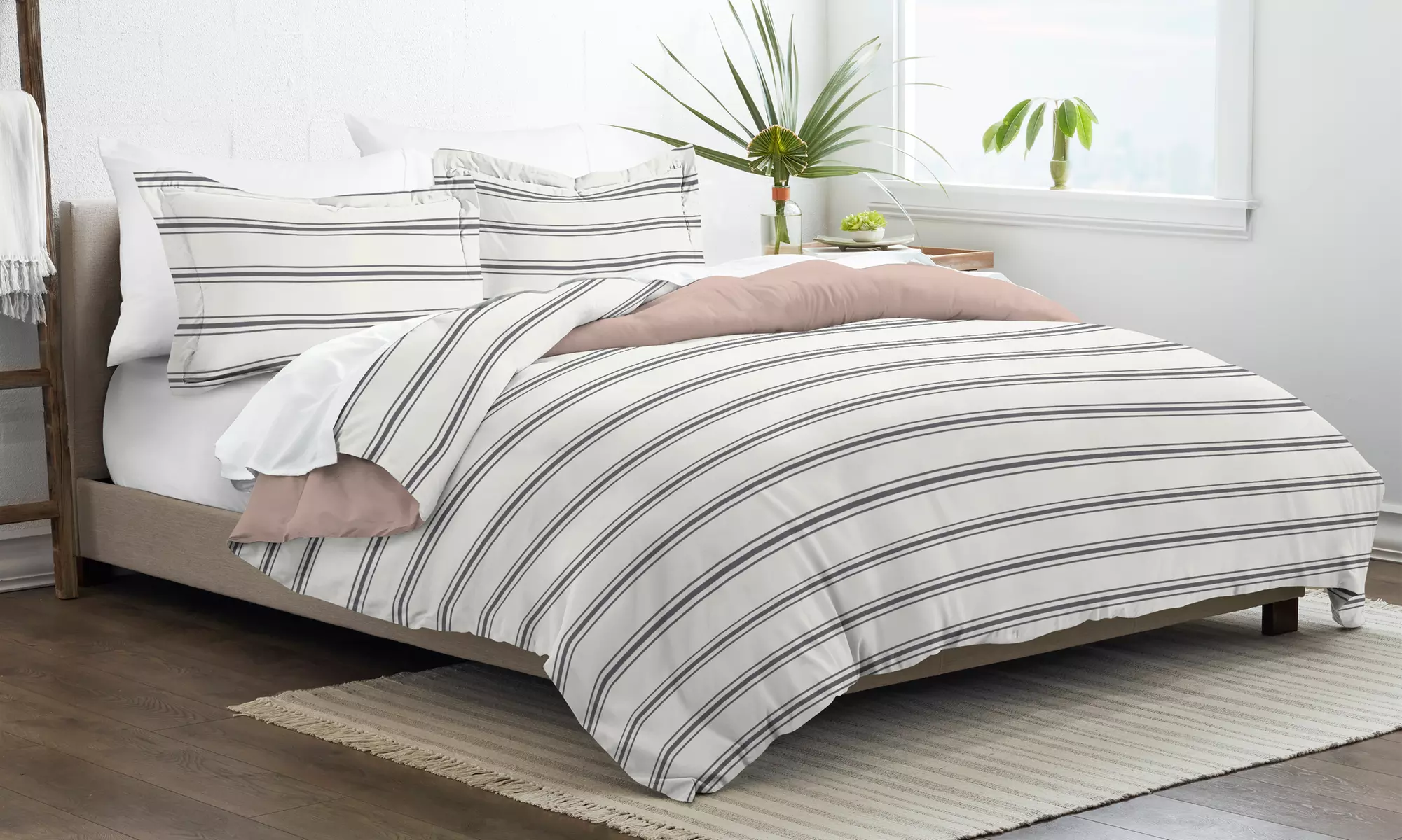 Home Collection Premium Ultra Soft Desert Stripe 3 PC Reversible Duvet Cover Set - Second Medium
