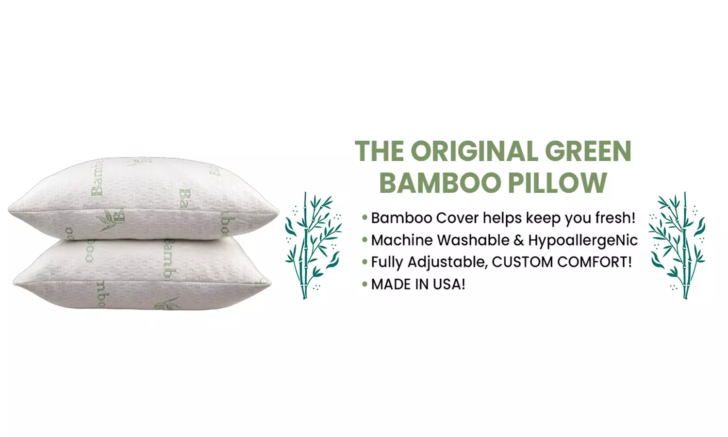Dan River Set of Two Bamboo Cooling Down Alternative Pillows