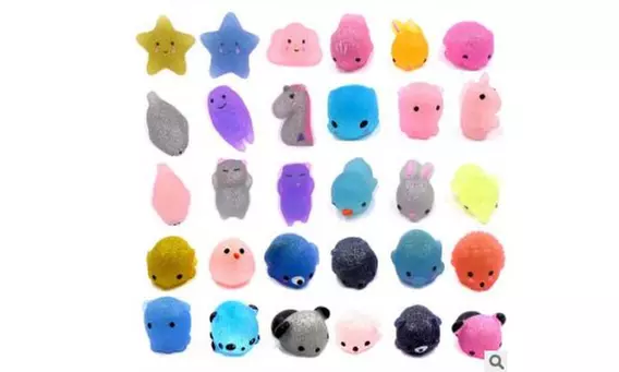 36 Pcs Mochi Squishy Mini Relief Stress Animals Toys  For Kids Adults - Primary Image
