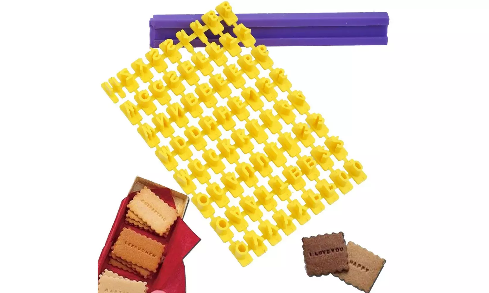Alphabet Letter Number Cookie Biscuit Stamp Cutter Embosser Cake Mould Tools - Primary Image