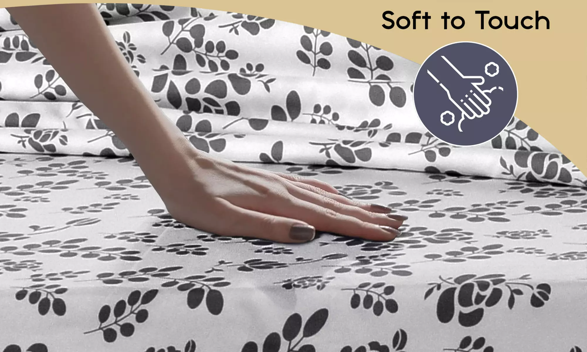 6 Piece Floral Sheet Set Premium Ultra Soft Microfiber Bedding by Lux Decor