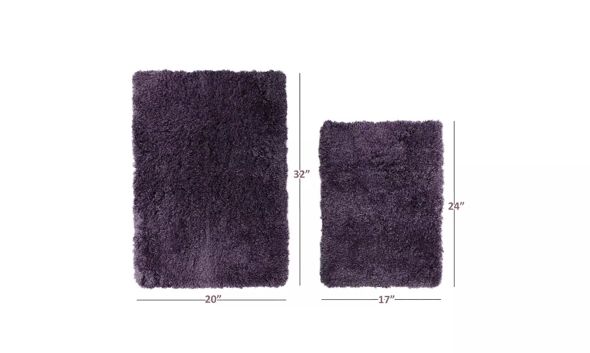 Clara Clark Non-slip Shaggy Bath Rug Set