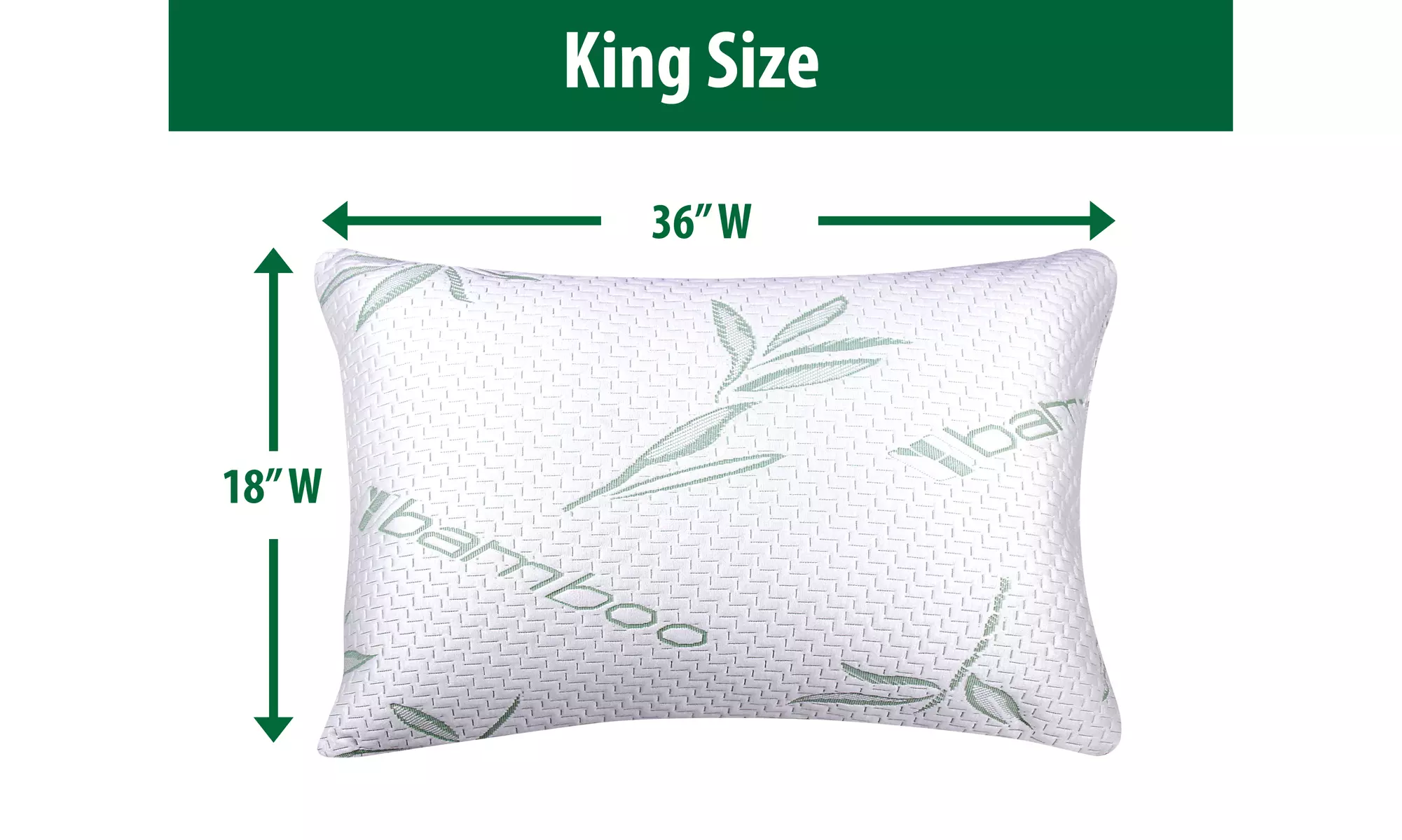 2 Pack Hypoallergenic Memory-Foam Bamboo-Blend Pillows