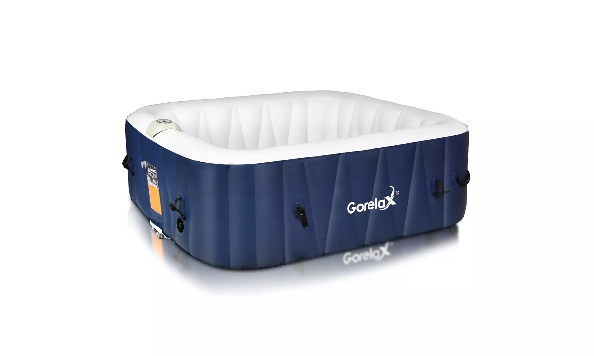 6-Person Inflatable Hot Tub Portable Outdoor Spa Bubble Jet Leisure Massage Spa - Primary Image