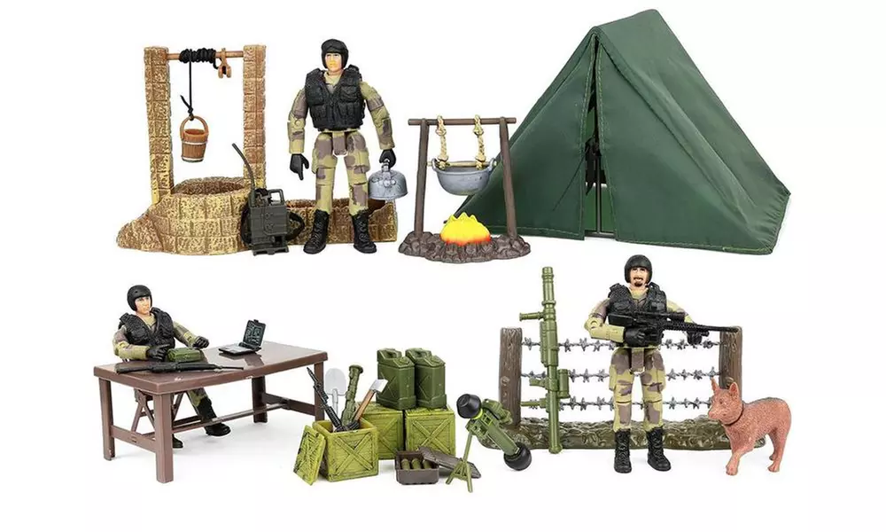 Click N Play Military Campsite 35 Piece Play Set  - Primary Image