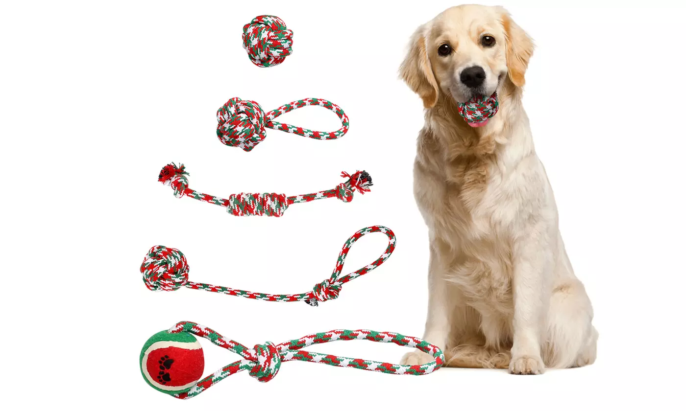 iMounTEK Christmas Dog Rope Chew Toys