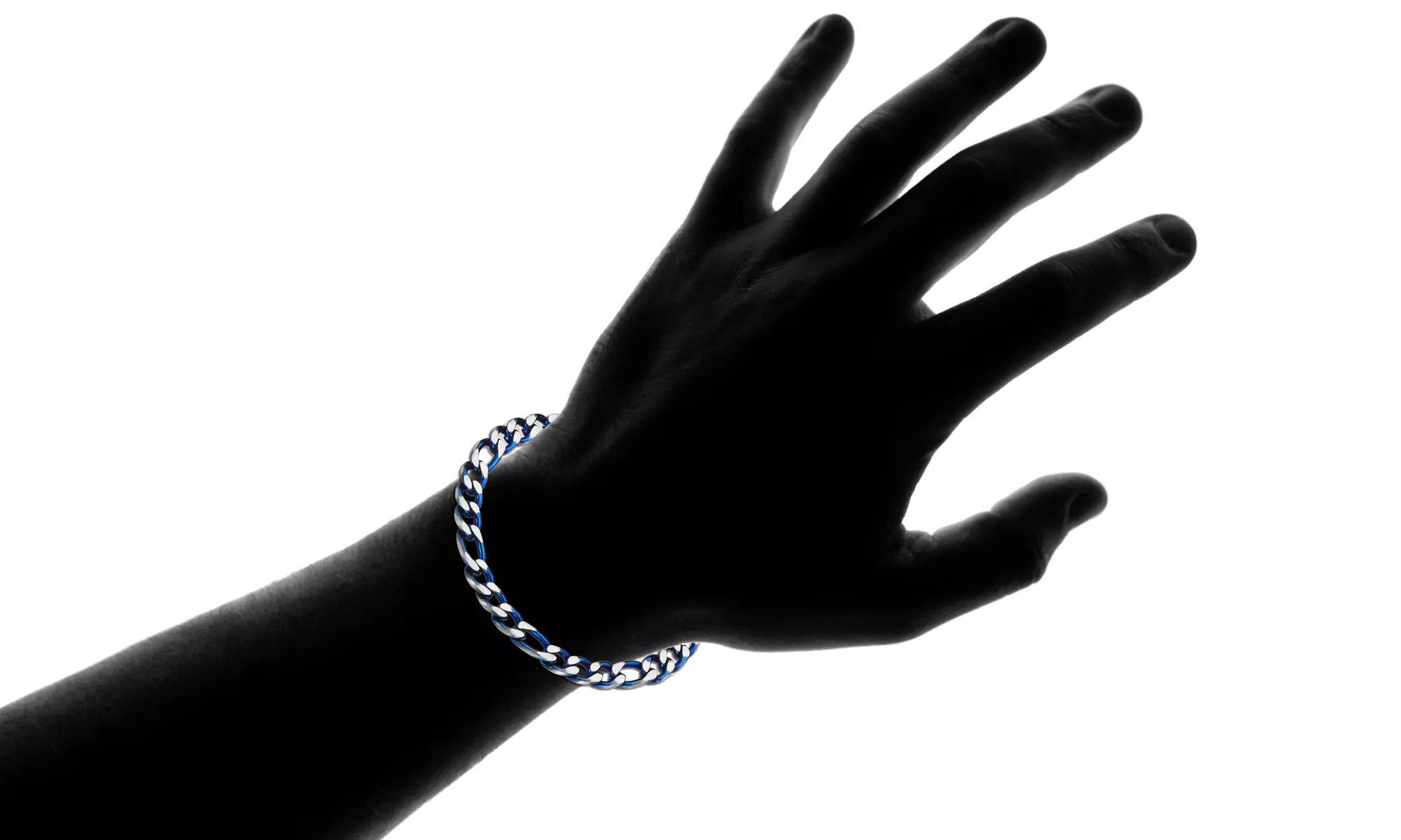 Men's Stainless Steel Figaro Chain and Bracelet Sets - Second Medium