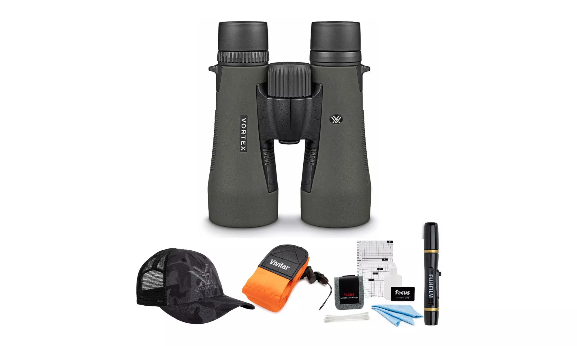 Vortex Diamondback 10x50 Binocular w/ Foam Float Strap Bundle - Primary Image