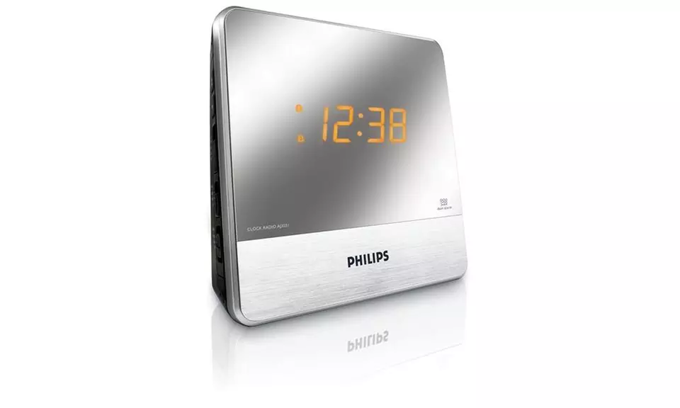 Philips AJ3231/37 Mirror Finish Dual Digital Alarm Clock AM/FM Radio - Primary Image