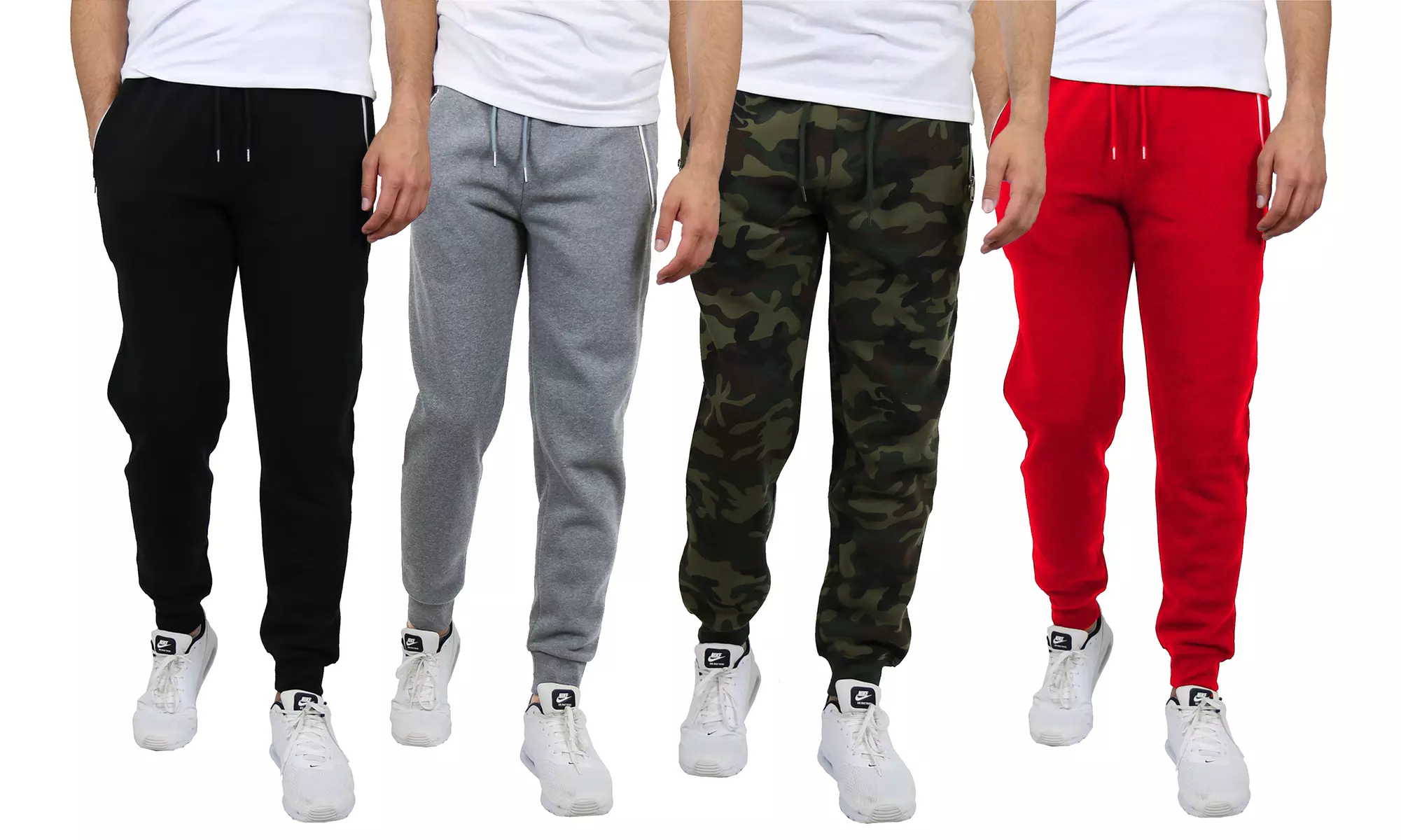 (4-Pack) Men's Heavyweight Fleece-Lined Jogger Sweatpants (Sizes, S to 5XL)