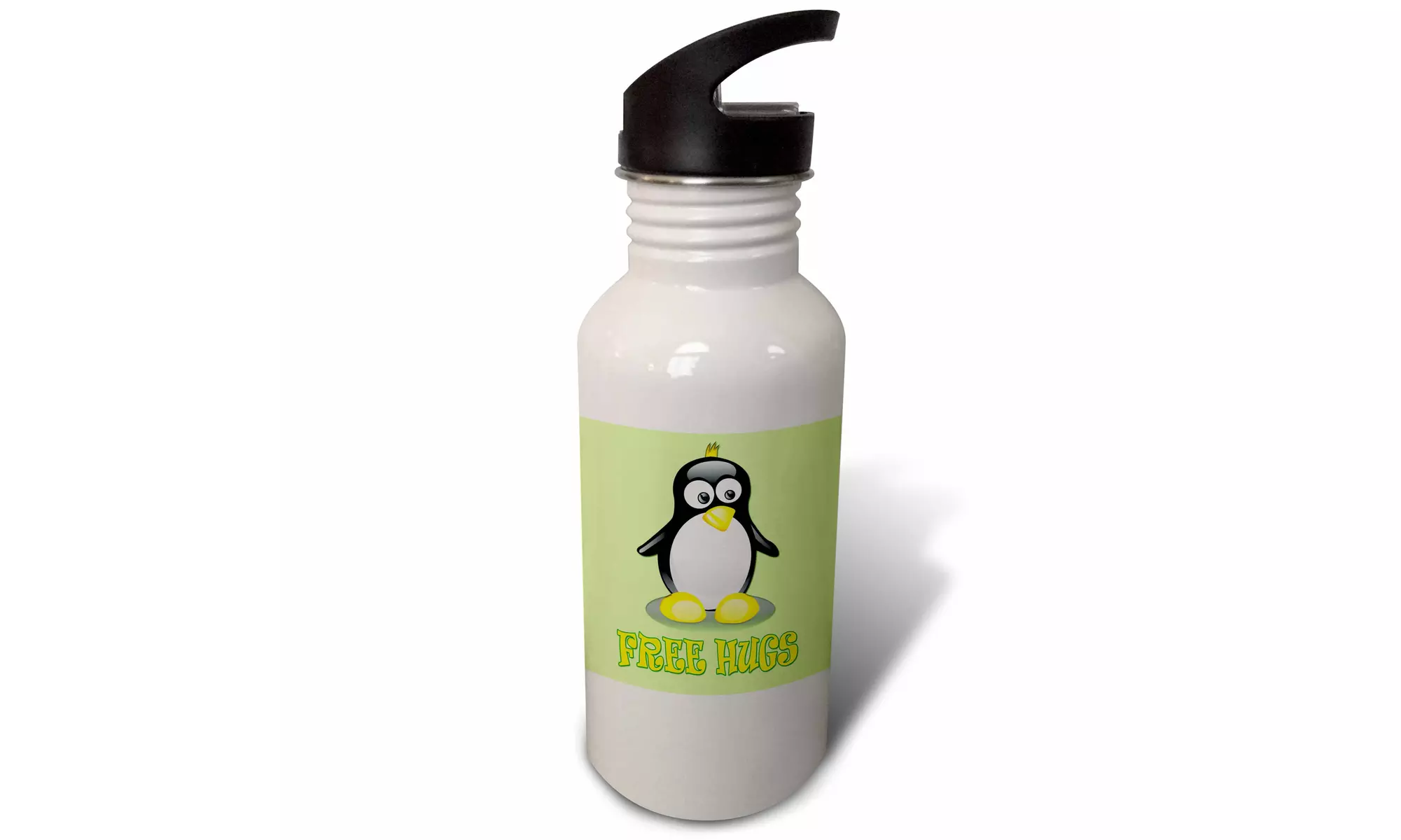  Straw Water Bottle Free Hugs. Cute Penguin. Kids room d?cor.  - Primary Image