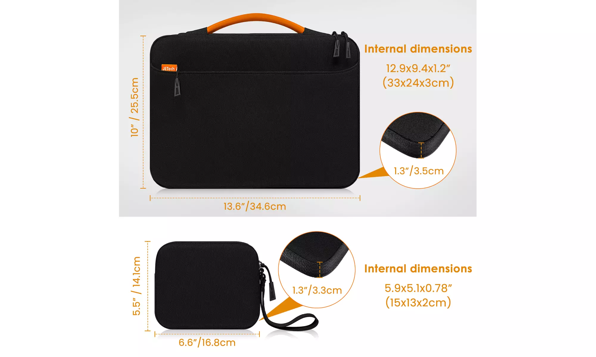 Laptop Sleeve for 13.3-Inch MacBook, 13-13.6 Inch Notebook with Small Bag