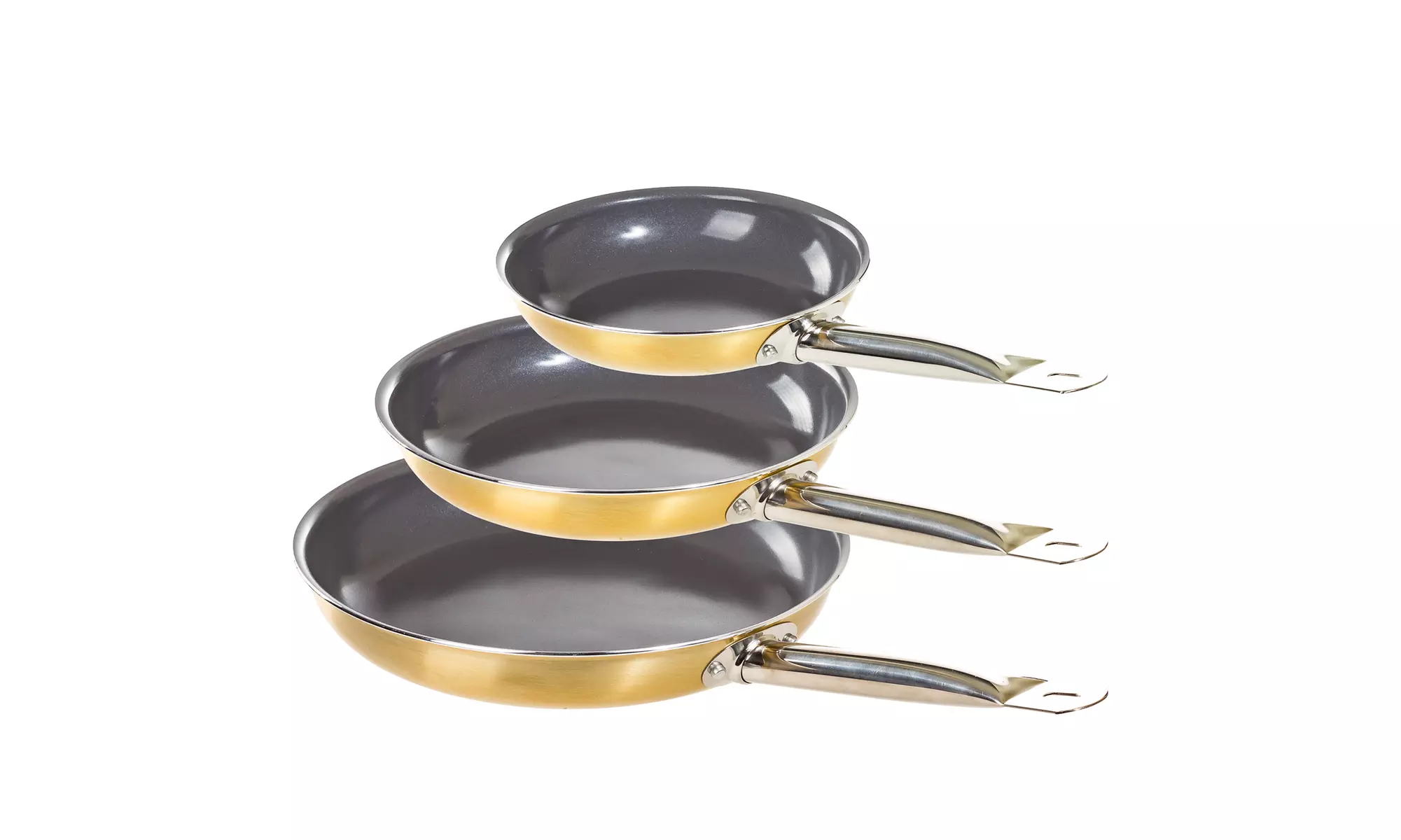 3 PC Blue Diamond Ceramic Nonstick Frying Pan Set 8, 10 and 12 inch - Second Medium