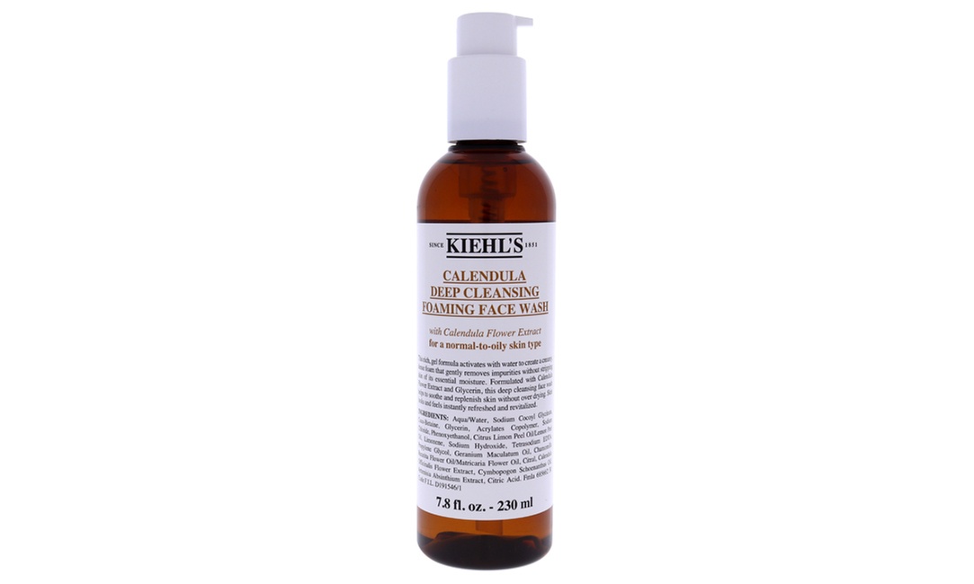 Kiehls Calendula Deep Cleansing Foaming Face Wash For Unisex 7.8 oz Cleanser