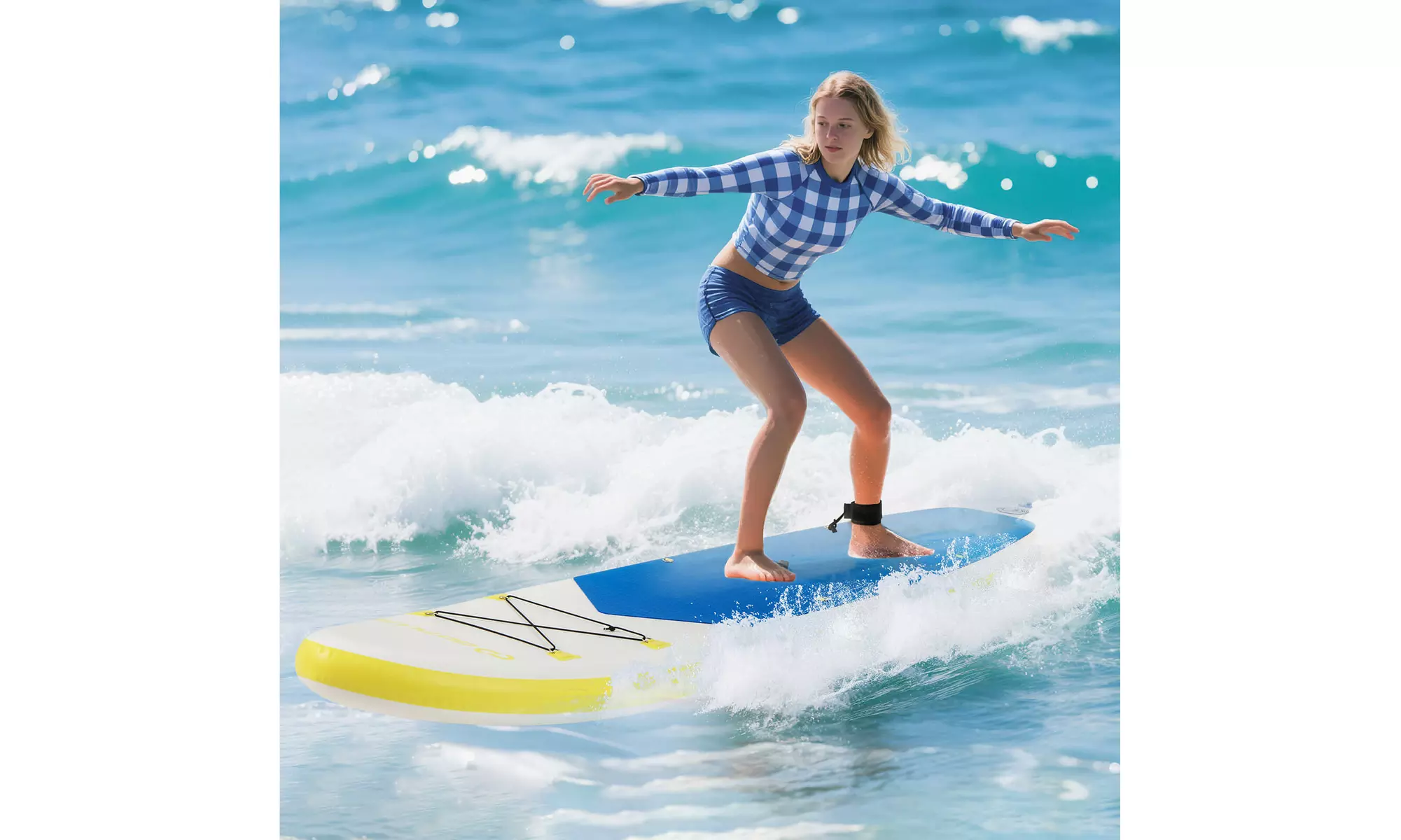 Goplus 11' Inflatable Stand Up Paddle Board whth Accessories Paddle Hand Pump