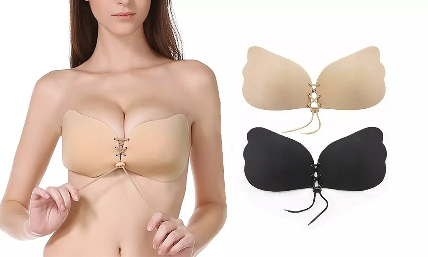 Strapless Breast Lift Bra Push Up Nipple Cover Lingerie Women Self-Adhesive - Primary Image