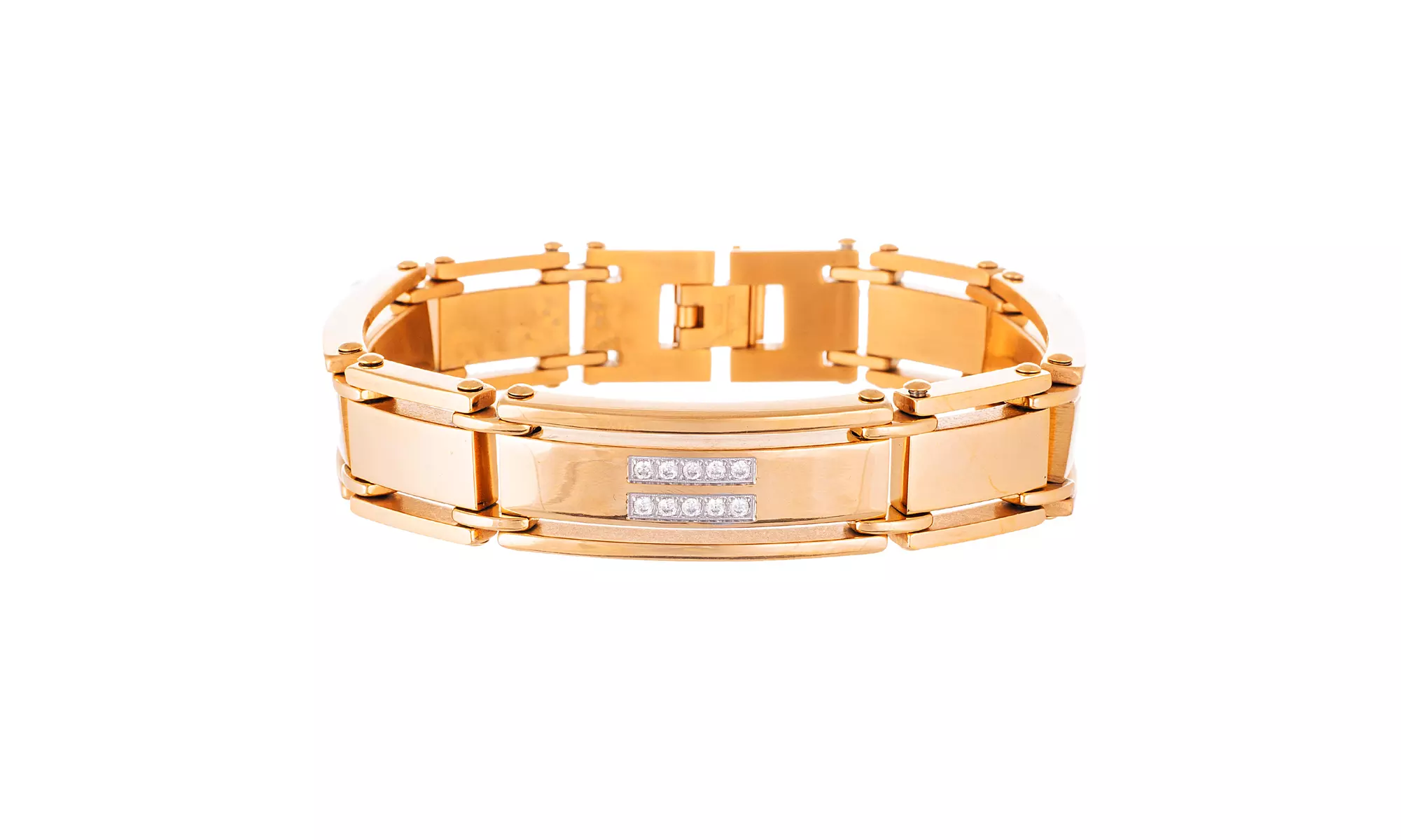 Simply Steel Stainless Steel & Crystal Link Bracelet - Primary Image
