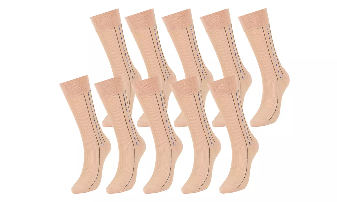Mens Nylon Ultra Thin Dress Socks Silk Sheer Business Work Trouser Sock Mid Calf