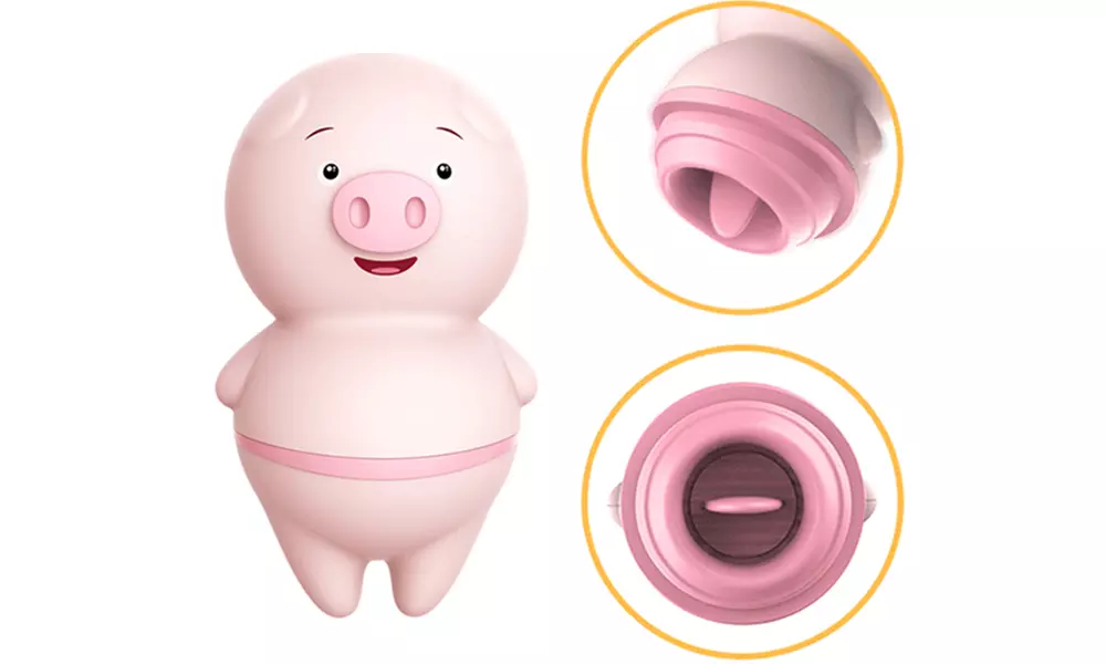 Cute Pink Pig Tongue Vibrator Licking Vibrator  - Primary Image