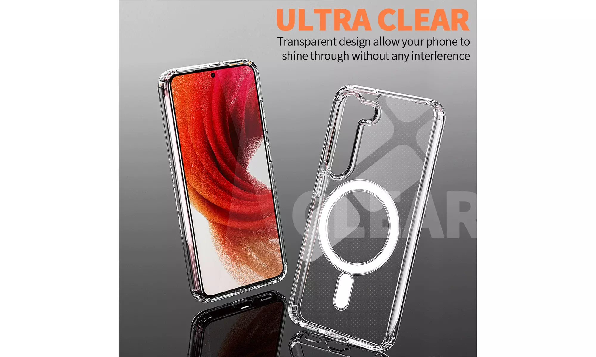 For Samsung Galaxy S23 Ultra/S23 Case Clear MagSafe Magnetic Shockproof Cover