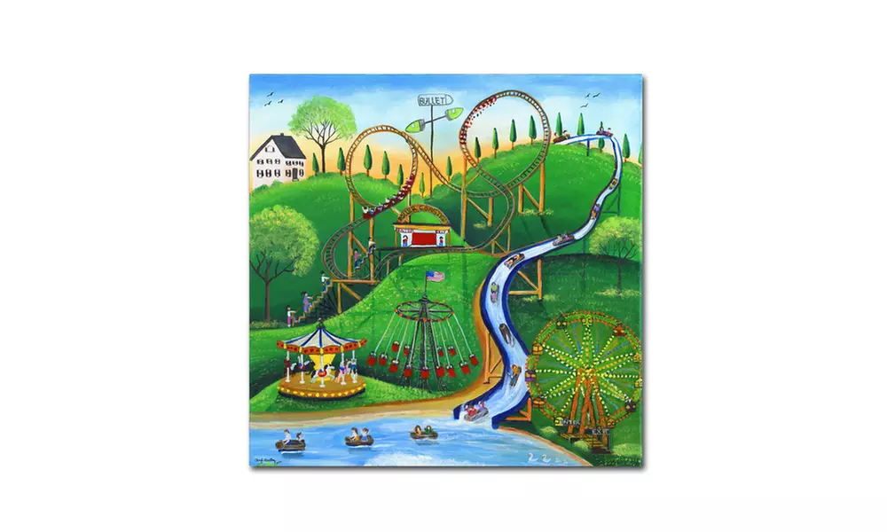 Cheryl Bartley 'Amusement Park Rides' Canvas Art - Primary Image