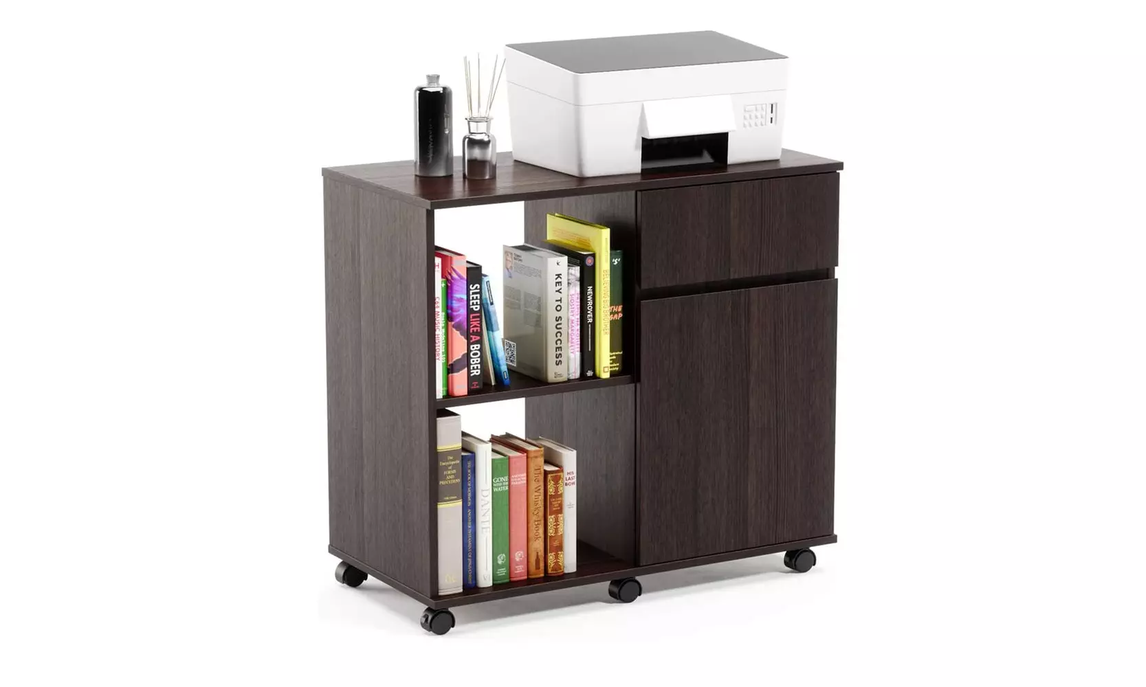 3-Tiers Mobile Printer Stand with Storage Office Cabinet - Second Medium