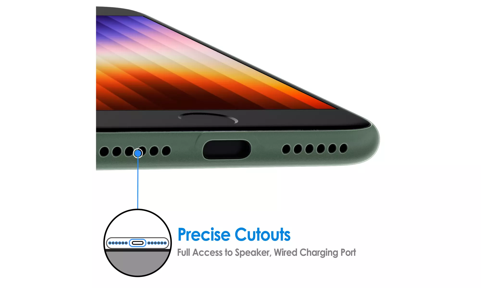Ultra Slim Matte Hard Case for iPhone 8/7/SE 3/2, Camera Lens Cover Protection