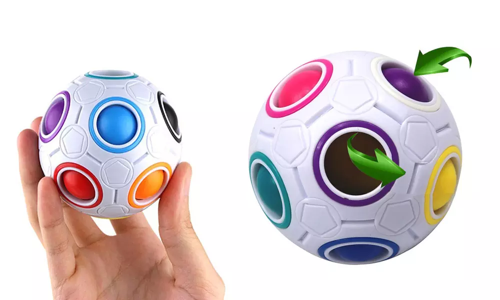 Kids' Plastic Cube Twist Puzzle Rainbow Magic Ball  - Primary Image