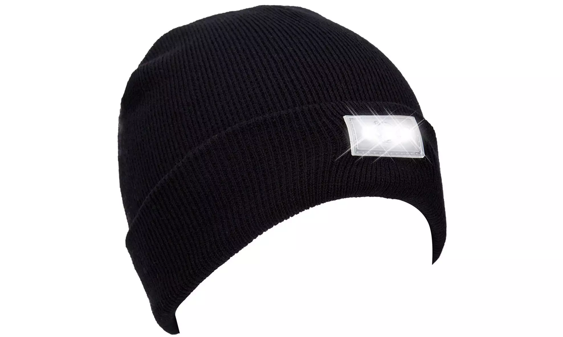 Unisex Knitted Beanie Hat With Built-In 5 LED Flashlight