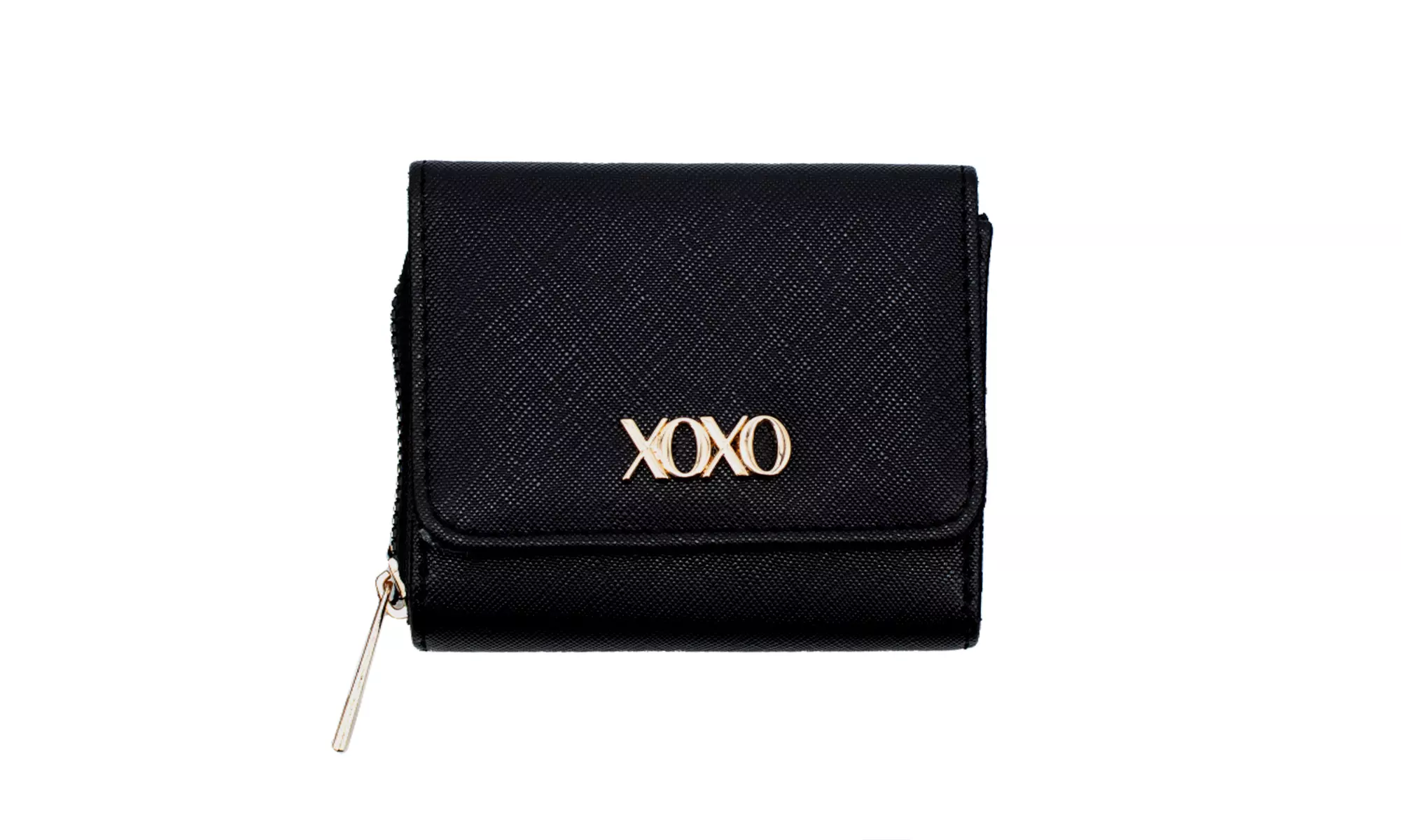 XOXO Ladies Mini Deep Green Saffiano Zip Around Graffiti Print Indexer Wallet - Primary Image