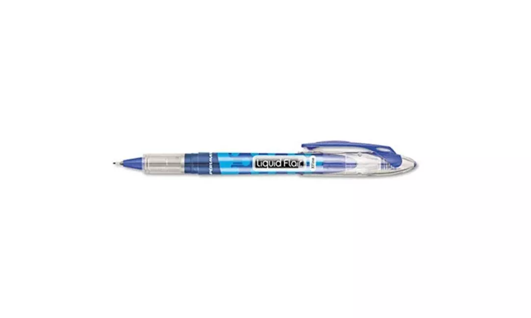 Paper Mate 31003BH Liquid Flair Porous Point Stick Pen- Blue Ink- Extra Fine- Do - Second Medium