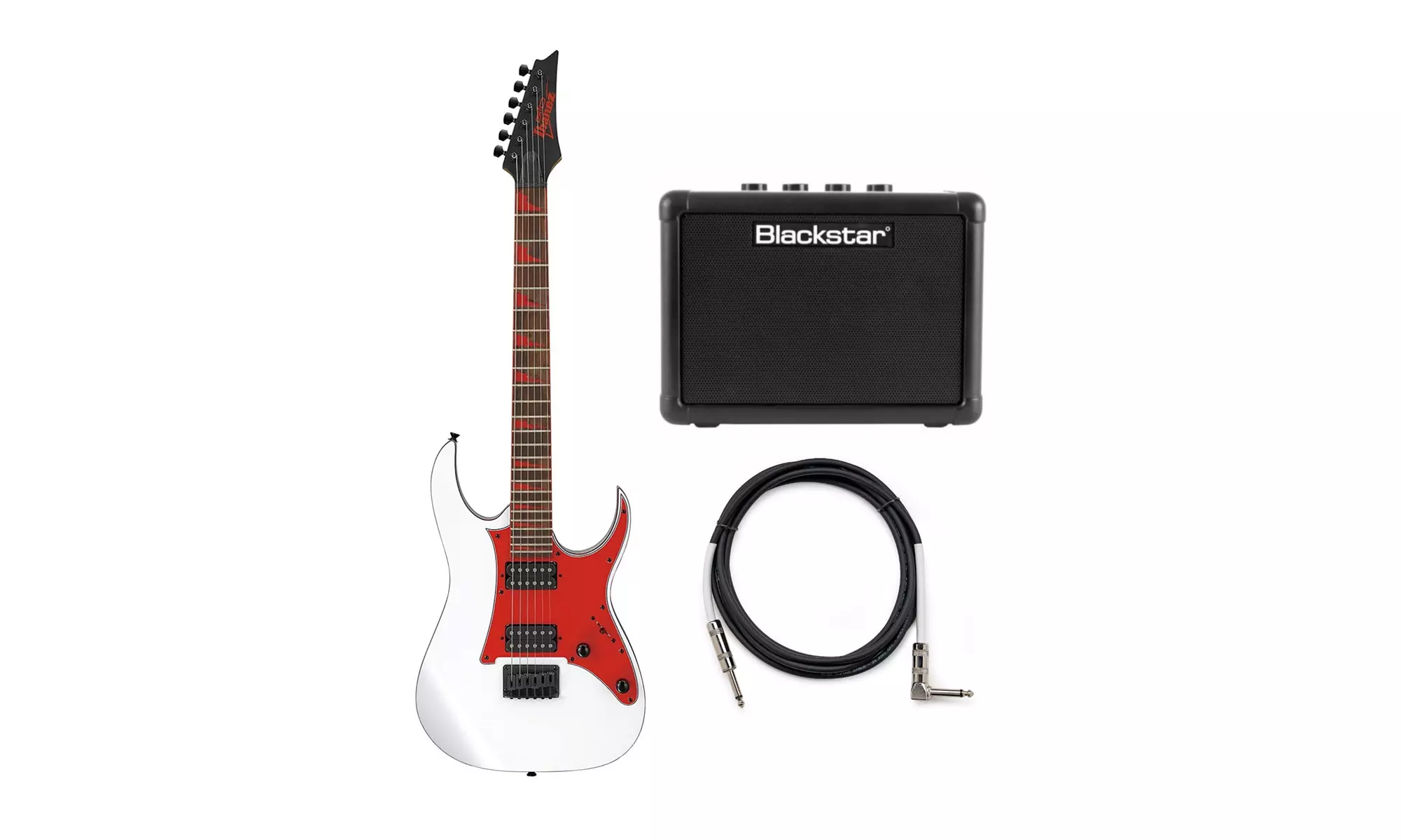 Ibanez GRG131DX GIO Series RG 6-String Electric Guitar (White) Bundle - Primary Image