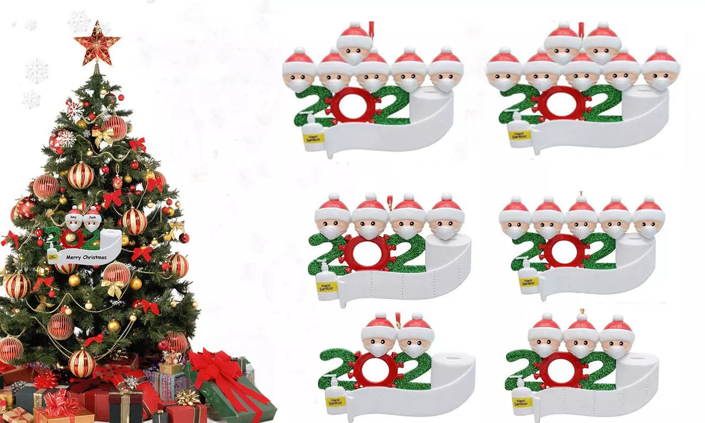 Quarantine Family 2020 Christmas Ornament Personalized Xmas Gifts - Primary Image