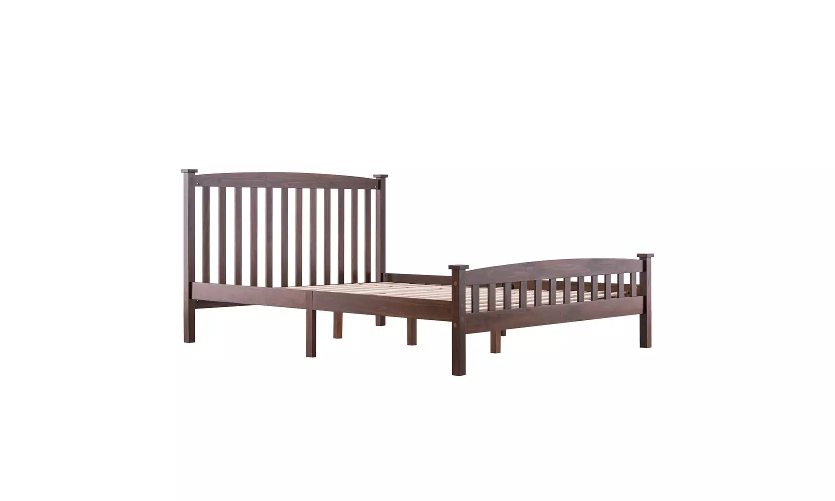 Wood Platform Bed with Headboard And Footboard Walnut Full - Primary Image
