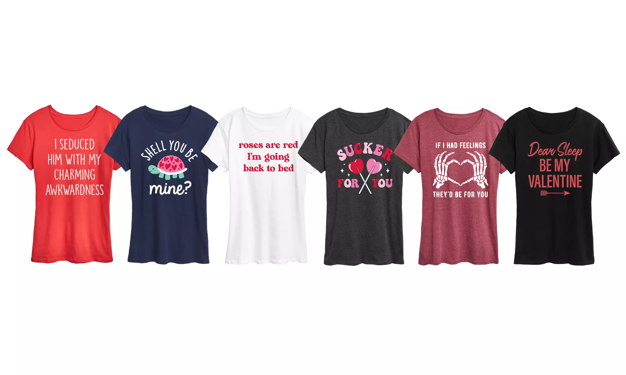 Women's Funny Valentine's Day Tees (S-4X Plus) - Primary Image