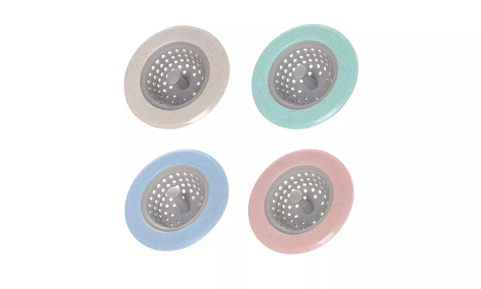 US 4-8 Pcs Silicone Kitchen Sink Drain Plug Strainer Sewer Hair Collect Filte - Second Medium