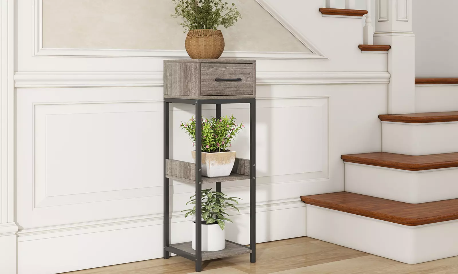 One- or Two-Pack Costway Three-Tier Indoor Tall Plant Stand - Primary Image