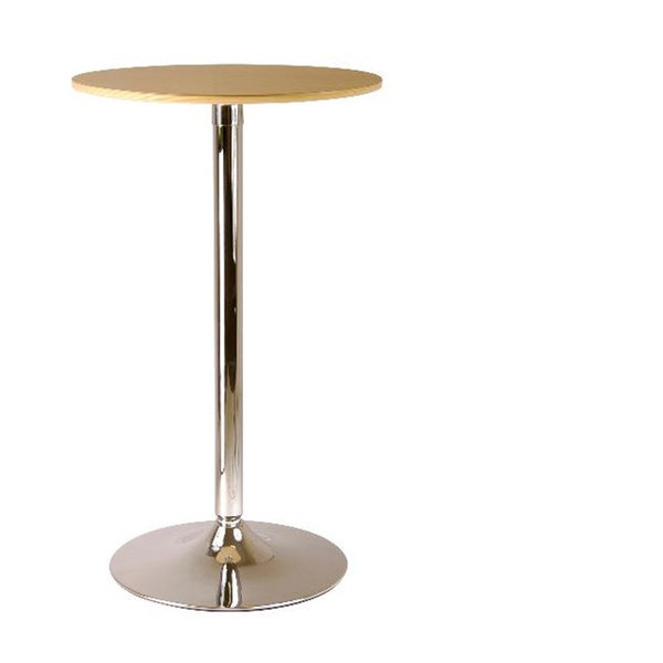 Winsome Kallie 23 5 Round Pub Table Veneer Wood Top With Metal Base
