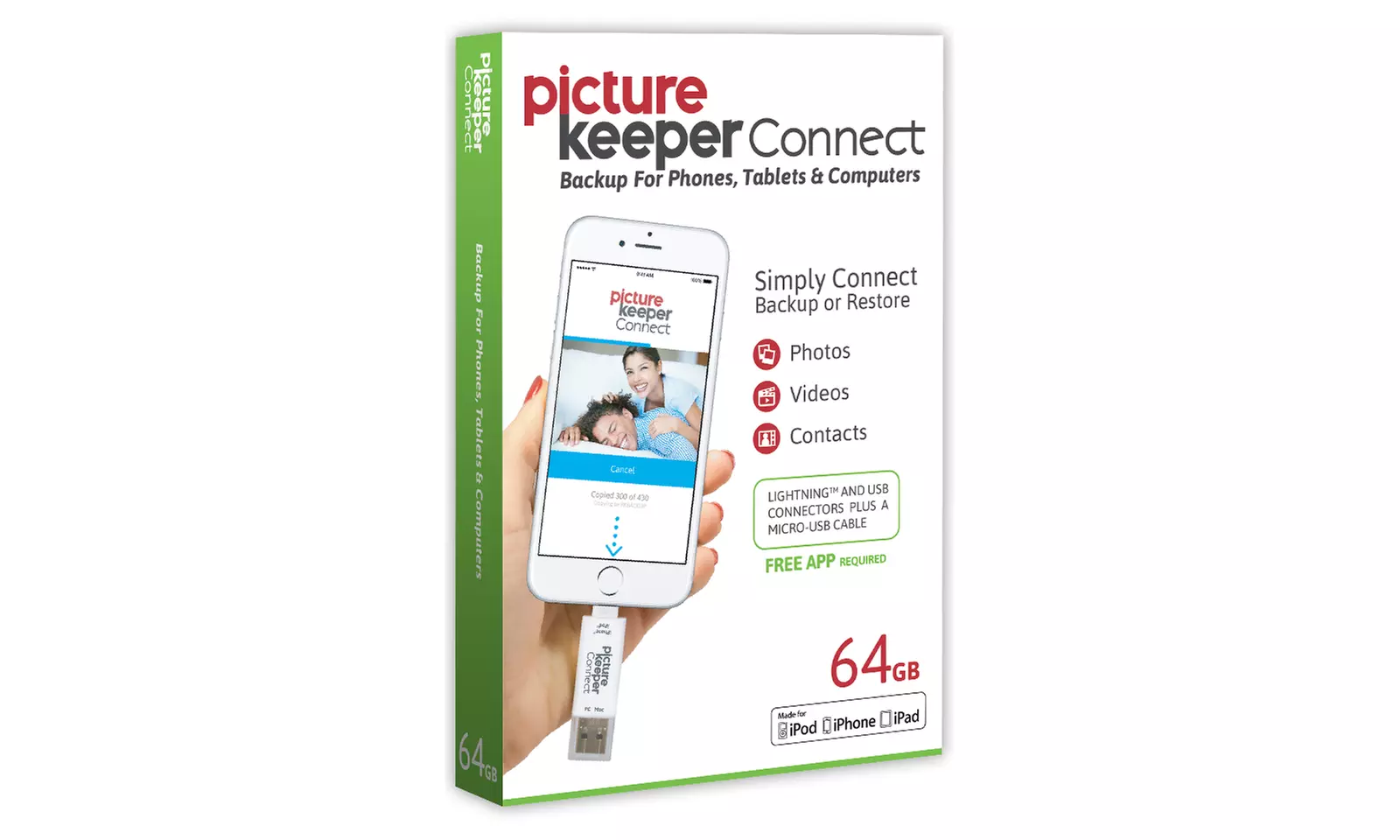 Picture Keeper Connect for Mobile Backup - 16GB, 32GB, or 64GB - Primary Image