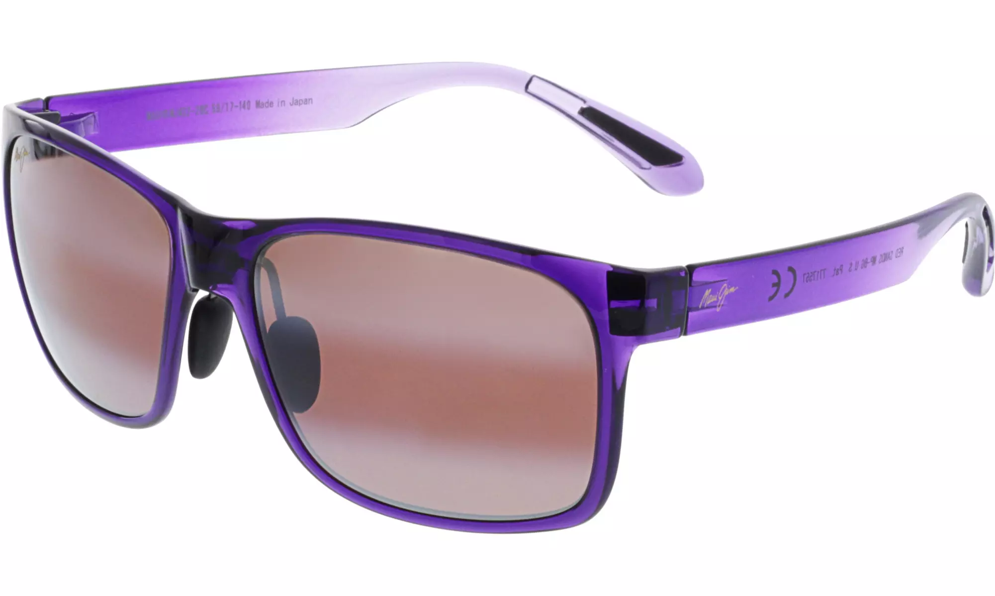 Maui Jim Men's Polarized Red Sands R432-28C Purple Rectangle Sunglasses - Primary Image