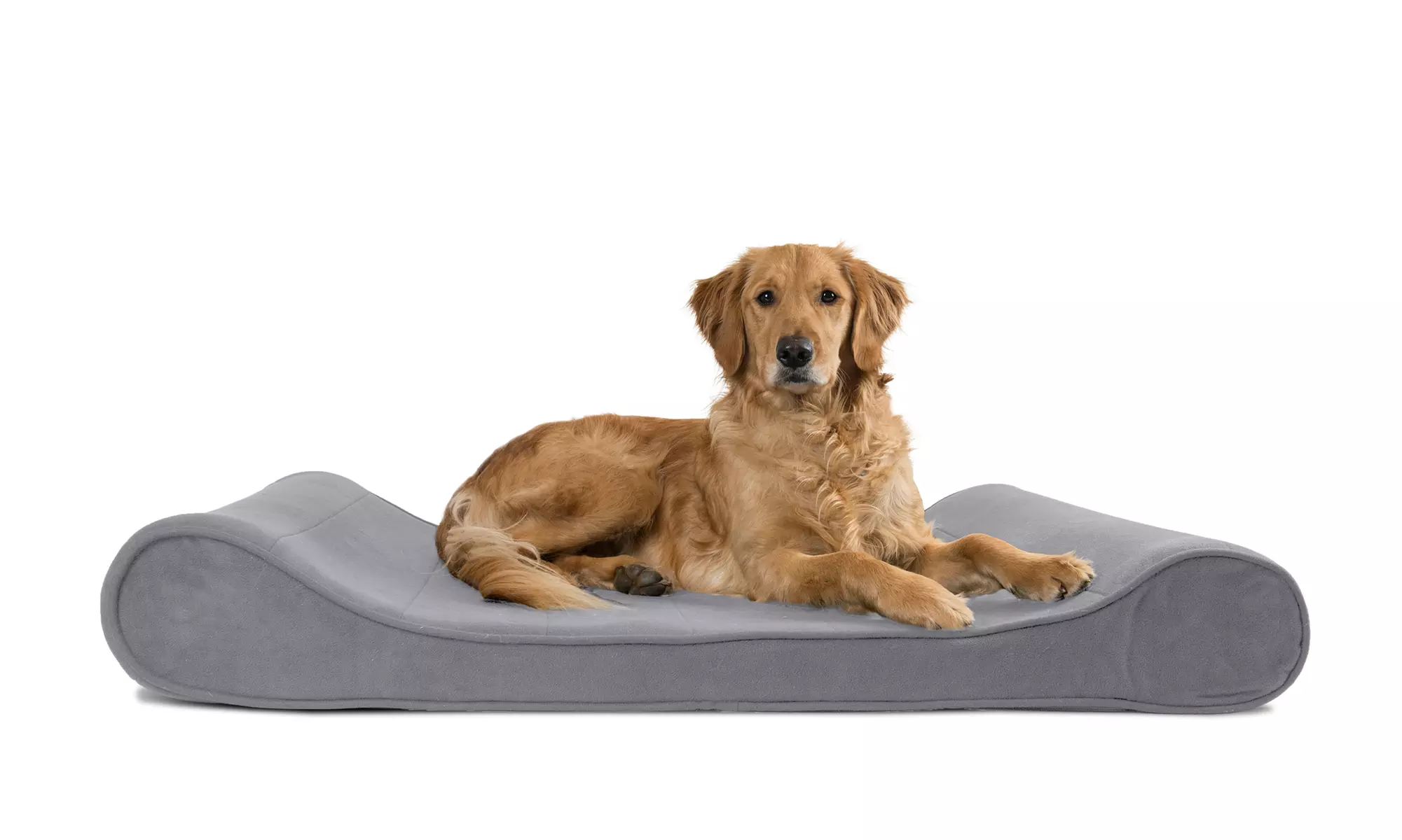 Plush Faux Fur Orthopedic Contoured Luxe Lounger Dog Bed
