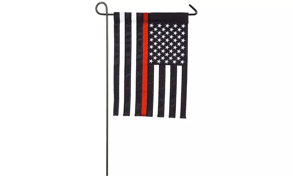 Police and Fire Department Garden Applique Flag - Second Medium