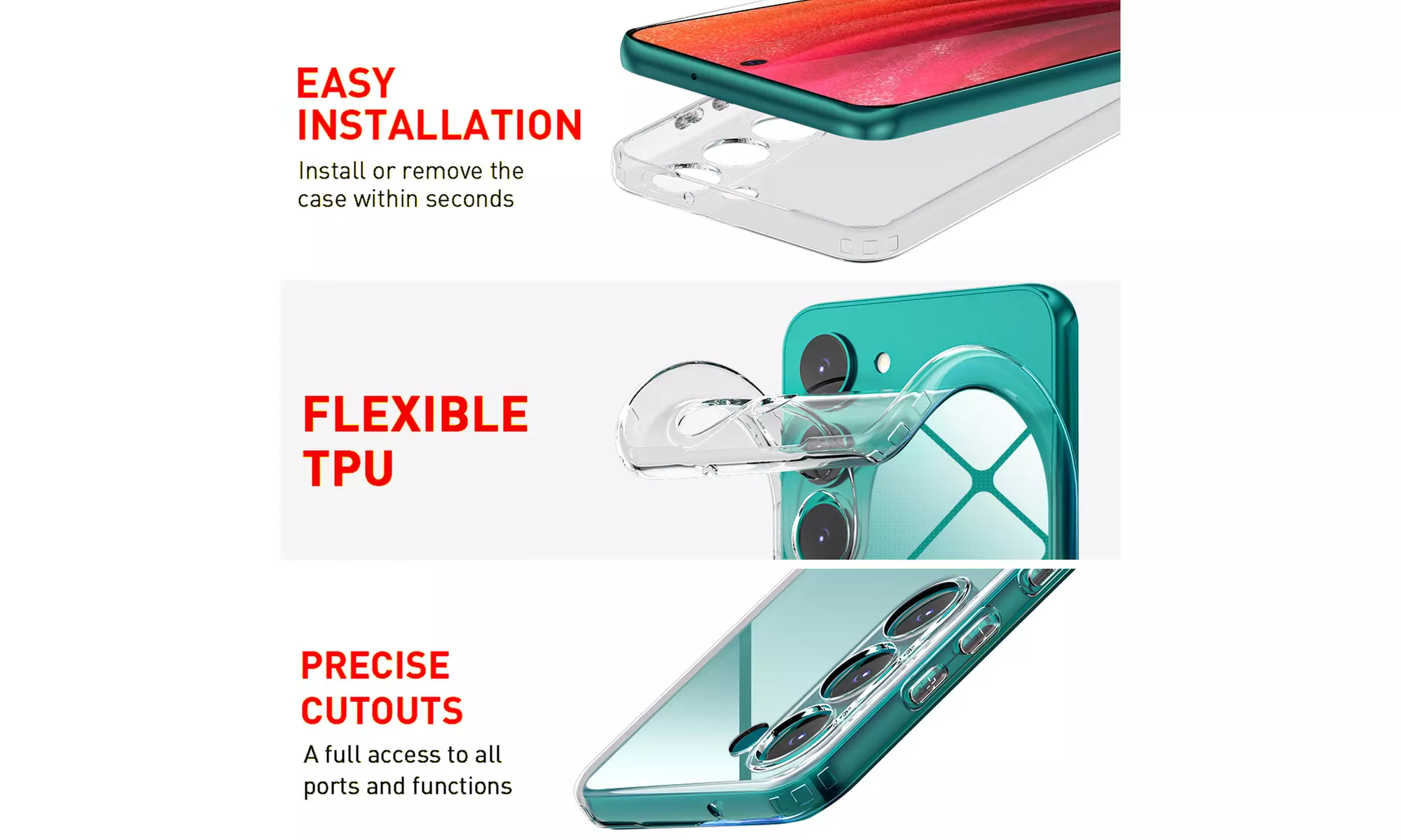 For Samsung Galaxy S23 Ultra/S23 Plus/S23 Case Slim Soft Thin Shockproof Cover