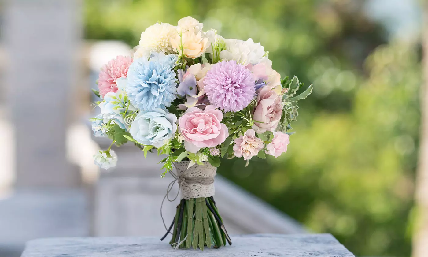 Artificial Silk Peony Fake Flowers Bunch Bouquet Home Wedding Party Decor