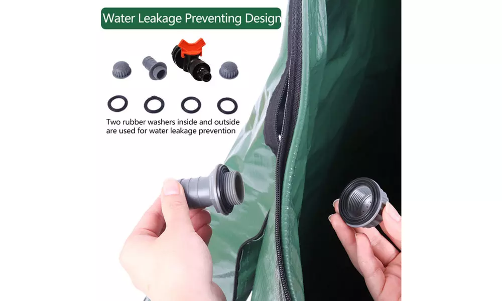 50 Gallon Folding Rain Barrel Water Collector Green