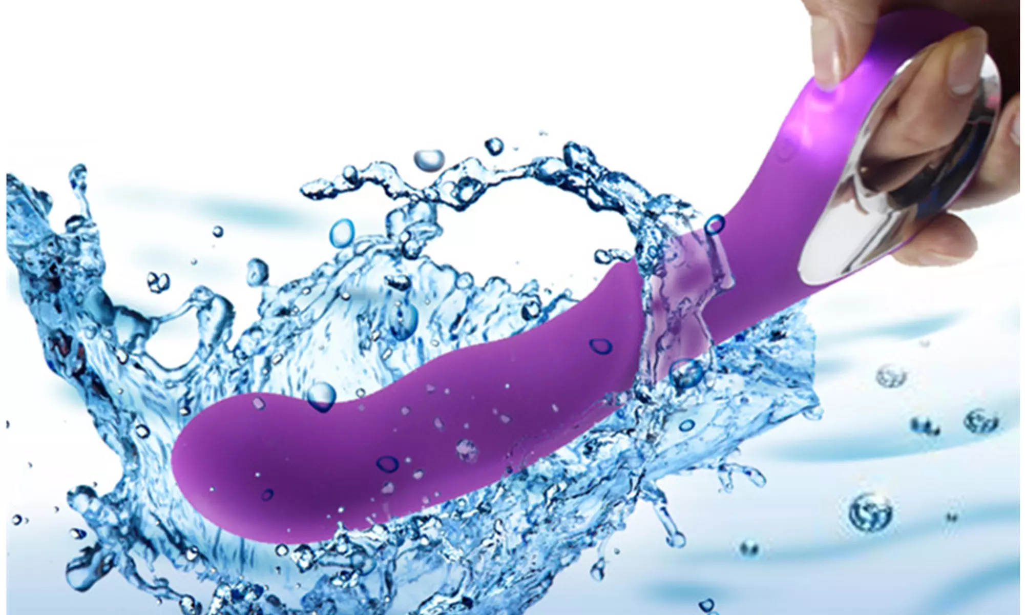 10 Speeds Vibrating Wand Dildo G Spot Vibrator Discreet Sex Toy, Rechargabe