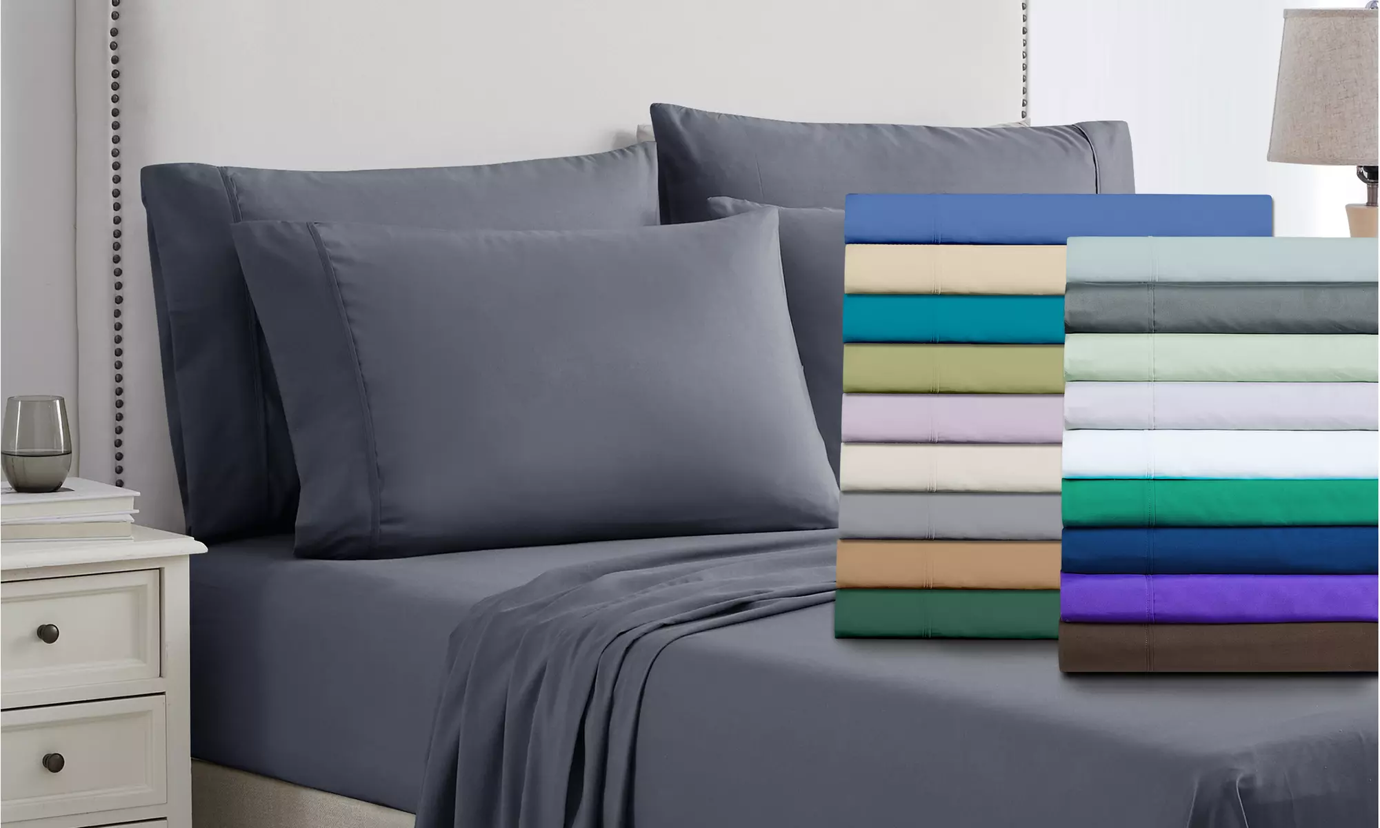 Kathy Ireland 6 Piece Brushed Microfiber Sheet Set