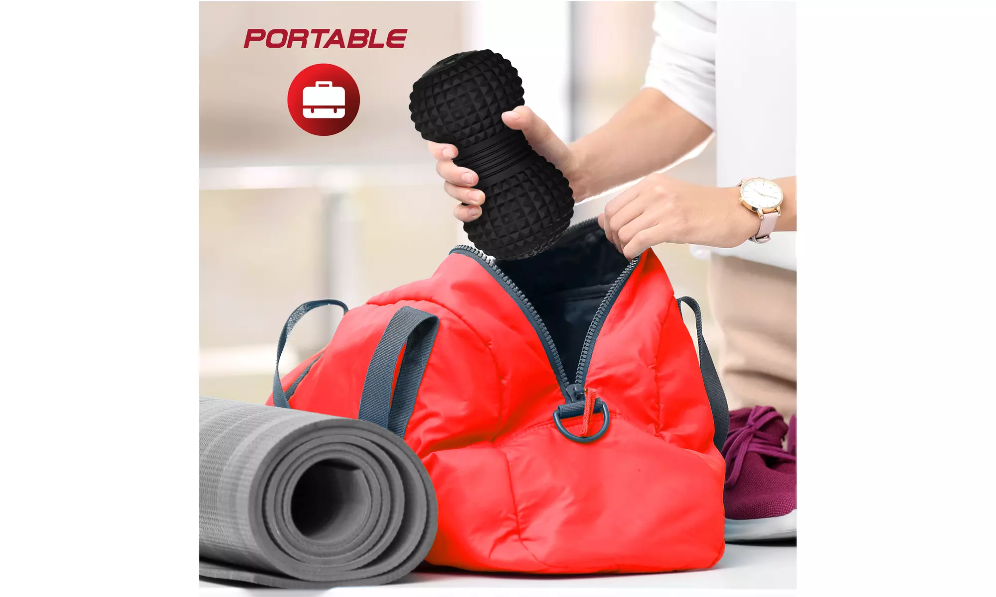 PROfit Vibrating Roller, Rechargeable Massager with Multiple Vibrating Speeds - Second Medium