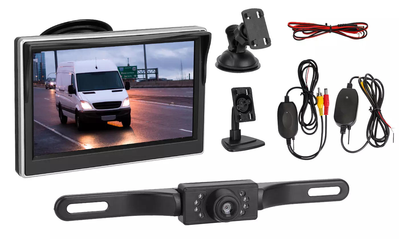 iMounTEK 5" Screen Backup Camera Monitor Car Rear View Recorder Parking Camera - Primary Image